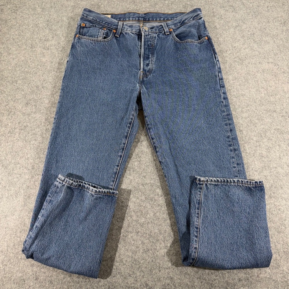 Levis Premium 501 90s Mens Blue Straight Leg Denim Jeans W31 L32